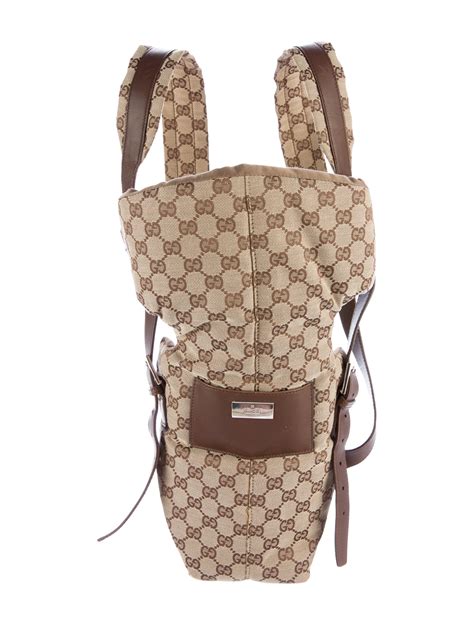 Gucci Gg Canvas Baby Carrier Baby Gear Guc151071 The Realreal