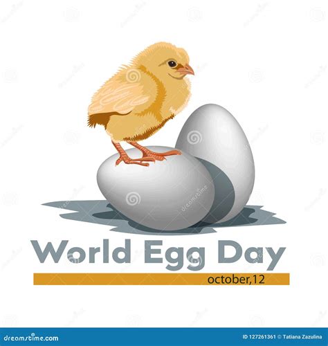 Happy World Egg Dayvector Illustration Greetings Card Stock Vector