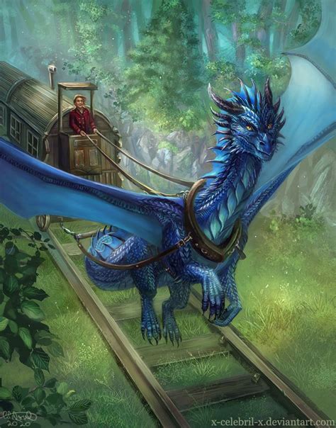 Dragon Train Commission By X Celebril X On Deviantart Digital Artist