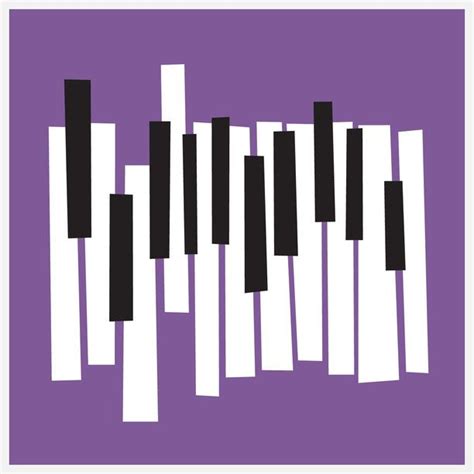 Modern Piano Keys Purple Piano Keys Music Illustration Design