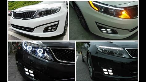 2014 Up Kia Optima Led Daytime Running Lights With Oem Painted Glossy