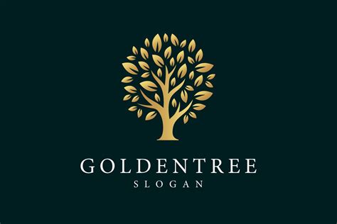 Golden Tree Logo Branding And Logo Templates ~ Creative Market