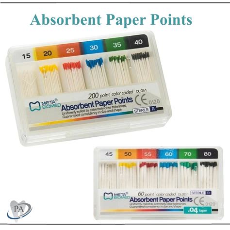 Dental Endodontic Taper Or Absorbent Paper Points Choose Size