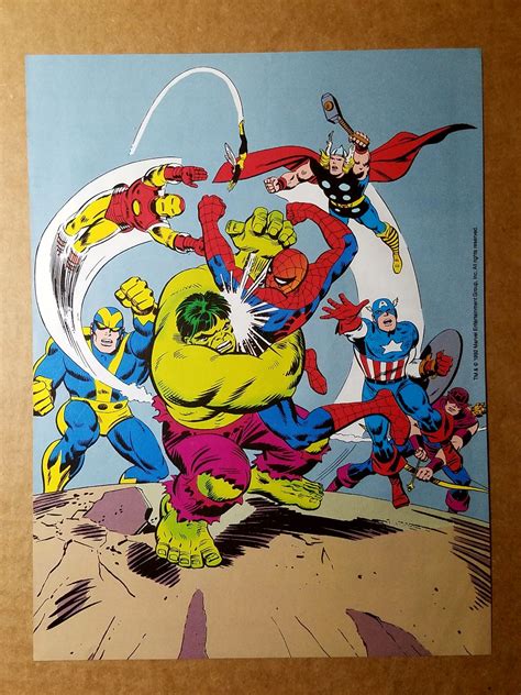 Avengers Spider Man Marvel Comics Mini Poster By John Romita