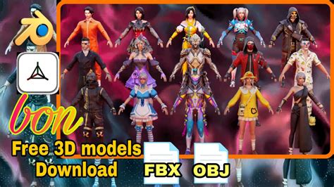 Characters 3d Model Pack Pubg Mobile Prisma3d Blender Bon Fbx Obj Free