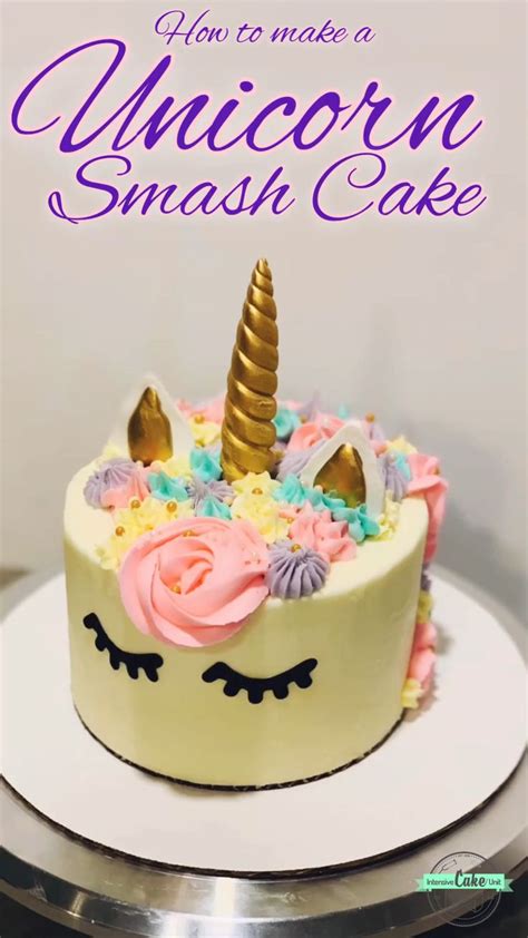 Unicorn Smash Cake ~ Intensive Cake Unit Video Recipe Video
