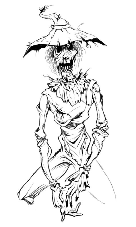 Scarecrow Batman Coloring Page