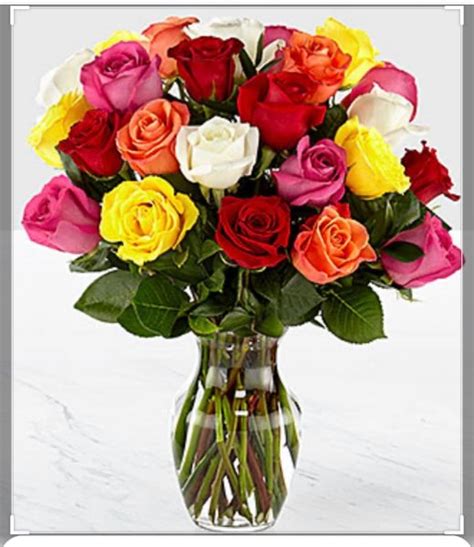 Rainbow Rose Bouquet 24 Stems Blooming Arrangements At Outlook Design