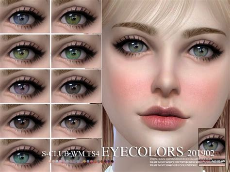 S Club Wm Ts4 Eyecolors 201902 Sims 4 Sims 4 Cc Eyes