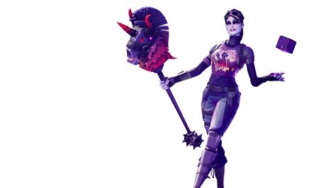 Fortnite Dark Bomber Skin With Cube In Her Hands Png Image Fortnite