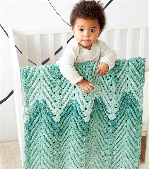 How To Make A Bernat Baby Blanket Dappled Ridged Crochet Baby Blanket