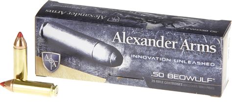 Alexander Arms Loaded 50 Beowulf 300 Grain Hornady FTX Centerfire