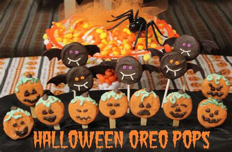 Halloween oreo cookies by gourmetgiftbaskets. Halloween Oreo Pops {Bats & Pumpkins}!