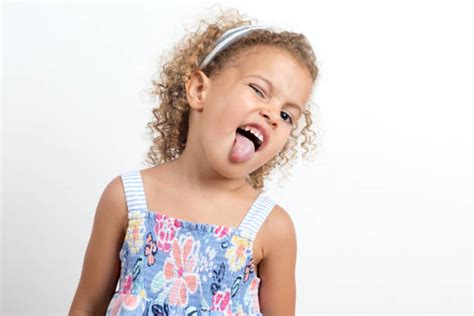 40 Sticking Out Tongue Human Tongue Teenage Girls Mouth Open Fotografías De Stock Fotos E