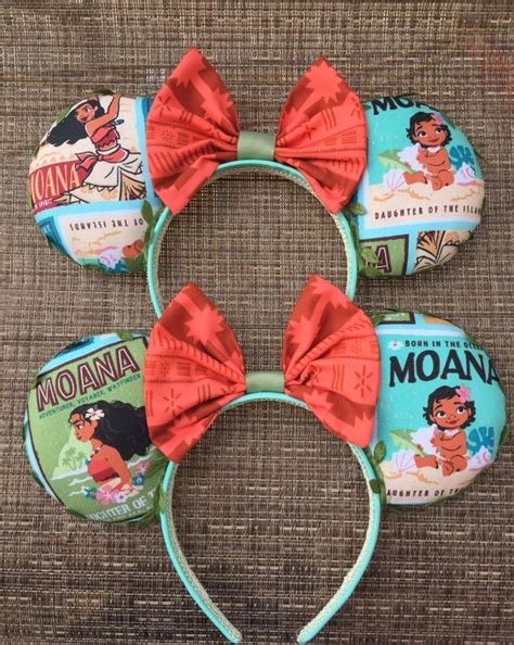 Moana Inspired Mickey Ears Moana Disney Ears Moana Mickey Etsy