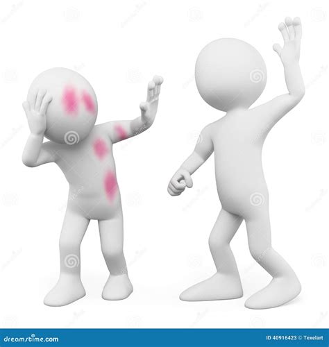 3d White People Abuse Stock Illustration Illustration Of Fight 40916423