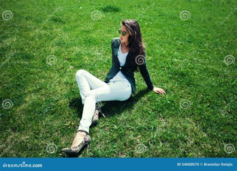Fashion On Grass Stock Photo Image Of Young City Grass 54600070