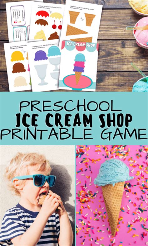 Free Preschool Ice Cream Shop Printable Game The Tiptoe Fairy