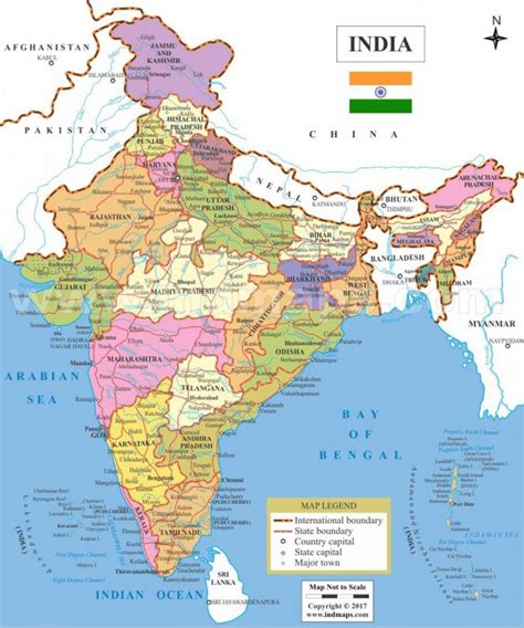 Bản đồ Hành Chính đất Nước Ấn Độ India Map Khổ Lớn Năm 2023 Th Điện Biên Đông