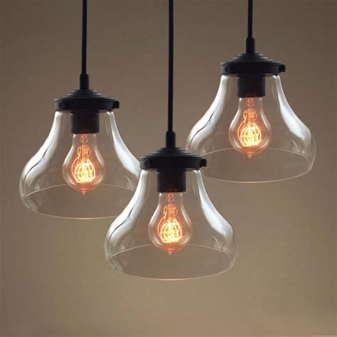 Check spelling or type a new query. vintage-Rustic-Glass-Bell-Shade-Hanging-Pendant-Lamp-Clear ...