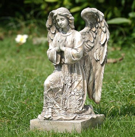 New Kneeling Praying Garden Angel Statue Cherub Decor On
