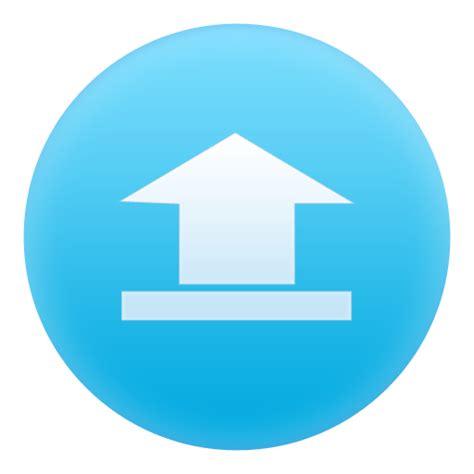 Blue Up File Circle Document Upload Icon Png Transparent