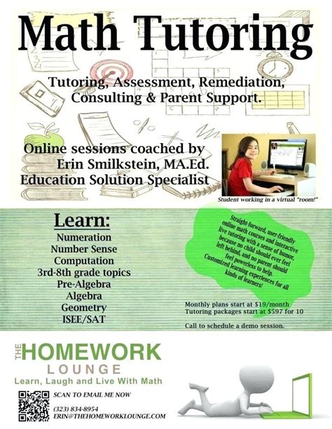 Free Home Tutoring Math Flyer Templates Tutor Template Brochure