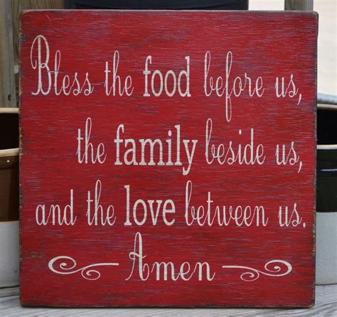 Bless The Food Before Us Farmhouse Rustic Decor Country Cottage