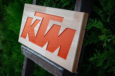 Custom Handmade Wooden Ktm Logo Etsy