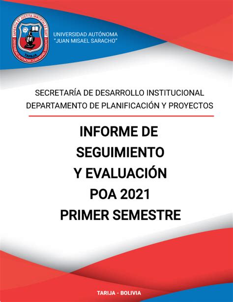 Informeseguimientopoa Uajms Universidad Autónoma Juan Misael Saracho