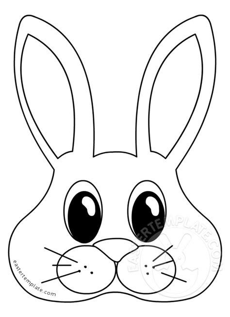 Bunny Images To Color Easter Template