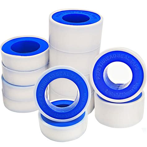 Teflon Tape Plumbers Tape 12 Pack Thread Tape PTFE Pipe Sealant Seal