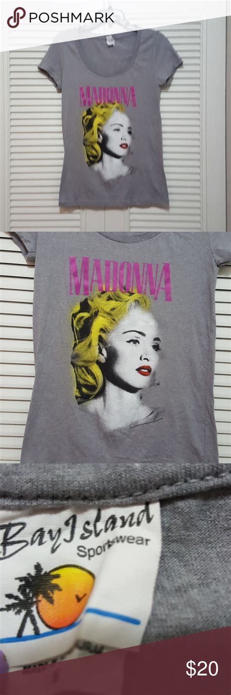 Madonna T Shirt Velvet Tees Earth Shirt Cold Shoulder Tee