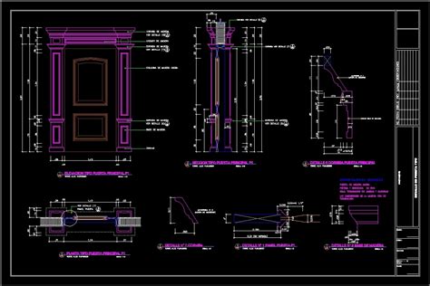 Detail Wooden Door With Molds Dwg Detail For Autocad Designs Cad