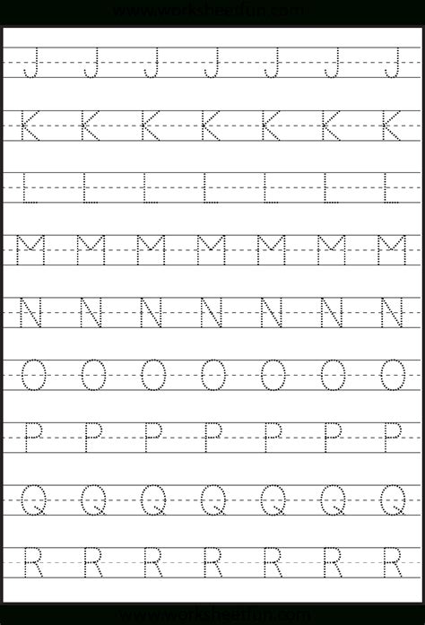 Letter Tracing Worksheets For Kindergarten Capital Letters Capital