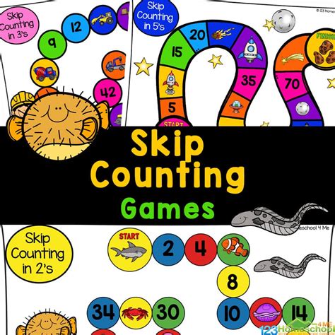 Free Printable Skip Counting Board Game For Kids