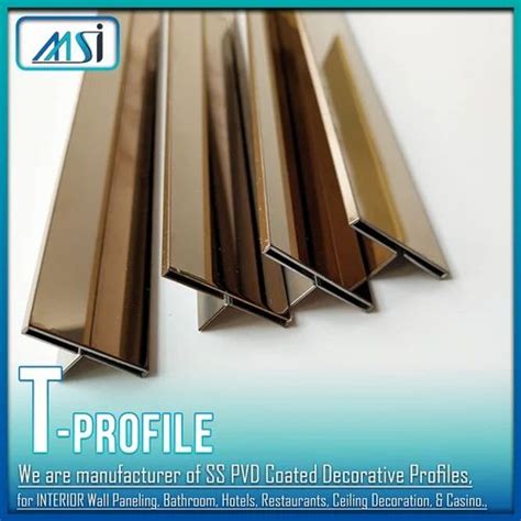 Ss 304 Decorative Inlay Patti Profiles T Sections In Stainless Steel At Rs 450piece Stainless
