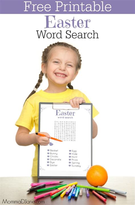 Printable Easter Word Search Mommadjane Easter Printables Free Kid