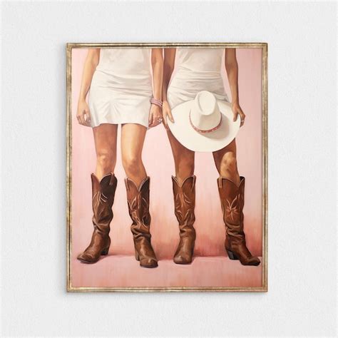 Framed Cowgirl Art Etsy