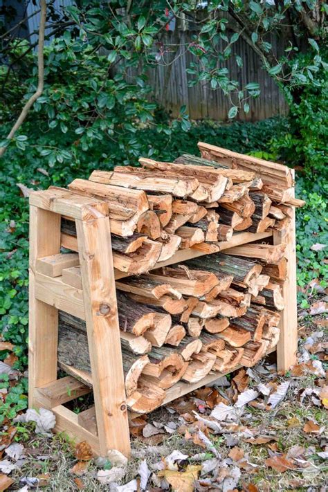 This Small But Mighty Diy Firewood Rack Stand Can Hold A Lot Of Firewood See How I Built This