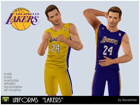 The Sims Resource Basketball Uniforms Lakers