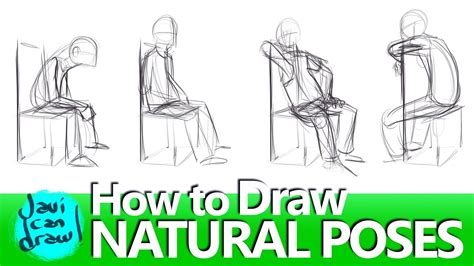 How To Draw Natural Sitting Poses Youtube