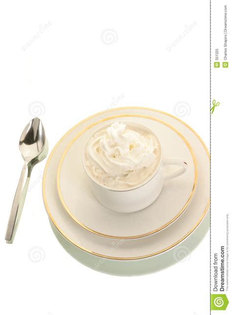 Coffee Topped With Whipped Cream Stock Image Image Of Copy Dish 351325