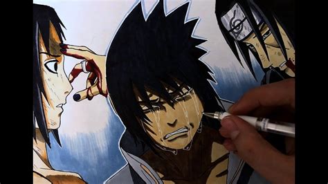 Fast Drawing Uchiha Sasuke And Itachi Sad Moment From Anime Naruto