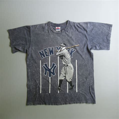 Vintage New York Yankees Baseball T Shirt 1990s Nutmeg L Large Made In The Usa Ebay