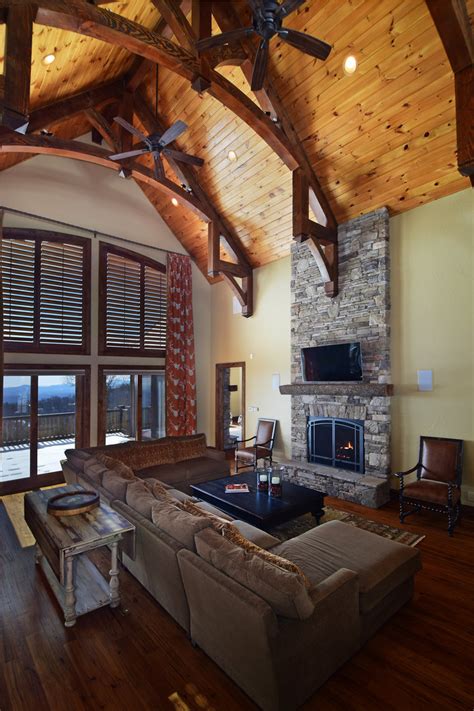 Vpc Custom Home In Blowing Rock Rustic Living Room Charlotte