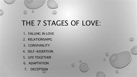 The 7 Stages Of Love