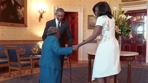 Woman 106 Dances With Joy At Meeting The Obamas