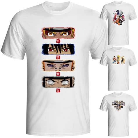 Naruto Eyes And Akatsuki Team T Shirt Japanese Anime Design T Shirt