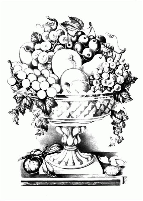 Download or print for free Coloring Pages Of A Bowl Of Fruit - Coloring Home